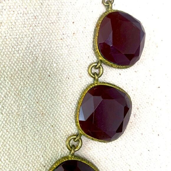 Gerard Yosca Vintage Chunky Statement Necklace Antique Gold Handmade Brown Glam - Picture 10 of 12